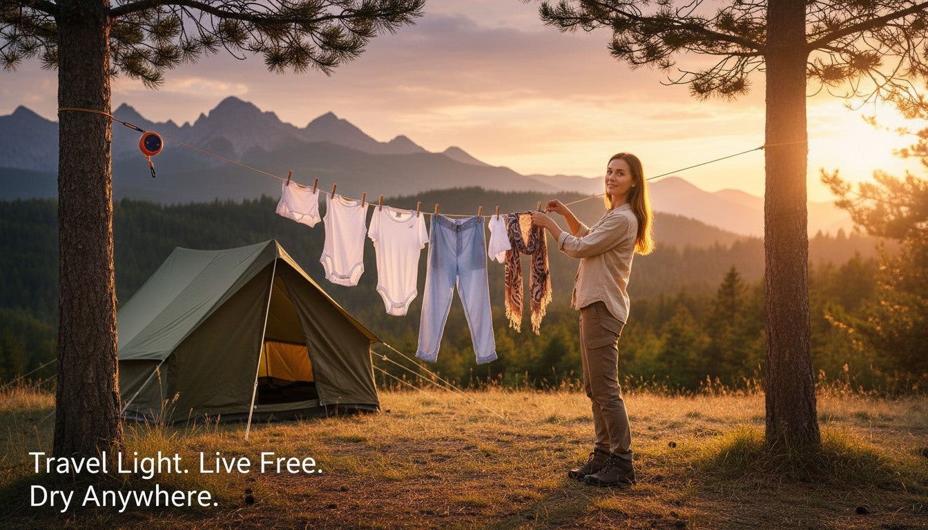 TravelLine™ — 8M Retractable Travel Clothesline